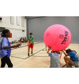 KIN-BALL&#174;  Sport - Pinkki 122 cm - Sis&#228;k&#228;ytt&#246;&#246;n